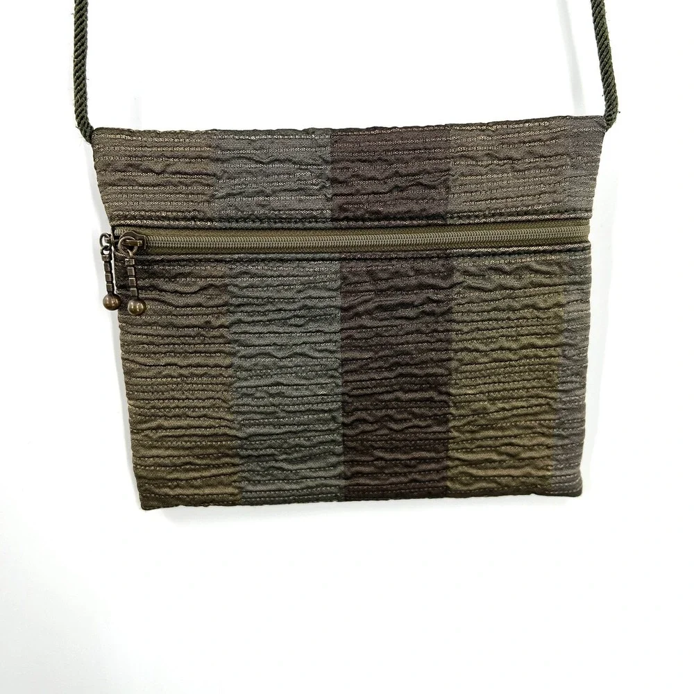 Maruca boulder Colorado metallic crinkle fabric crossbody purse bag boho